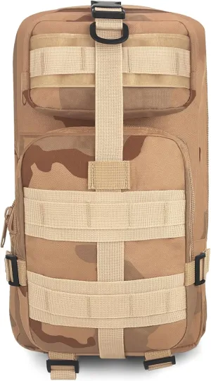 ASA TECHMED Military Tactical Backpack: Durable Pack with IFAK System, Ventilated, Utility for Outdoor, & Everyday Carry Use (Tan Camo)