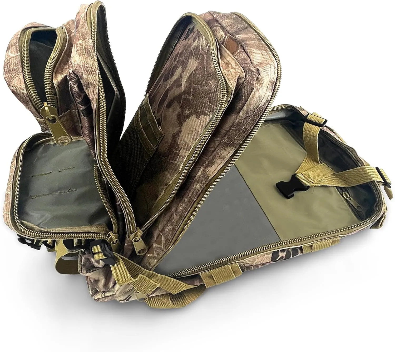ASA TECHMED Tactical Backpack - Durable 3-Day Pack for Hiking, Emergency Preparedness - Hydration Compatible (Snake Brown)