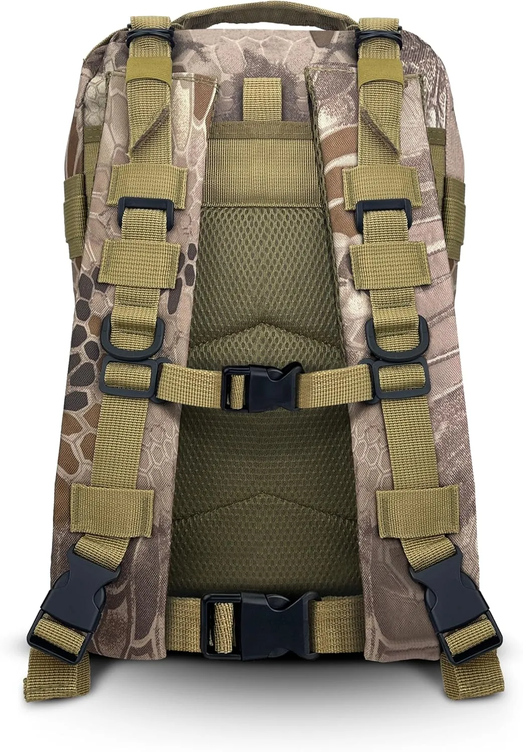ASA TECHMED Tactical Backpack - Durable 3-Day Pack for Hiking, Emergency Preparedness - Hydration Compatible (Snake Brown)