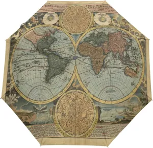 Automatic Folding Umbrella, Portable Strong Travel Rain Umbrella, Auto Open/Close Lightweight Compact Sun Anti-UV Parasol