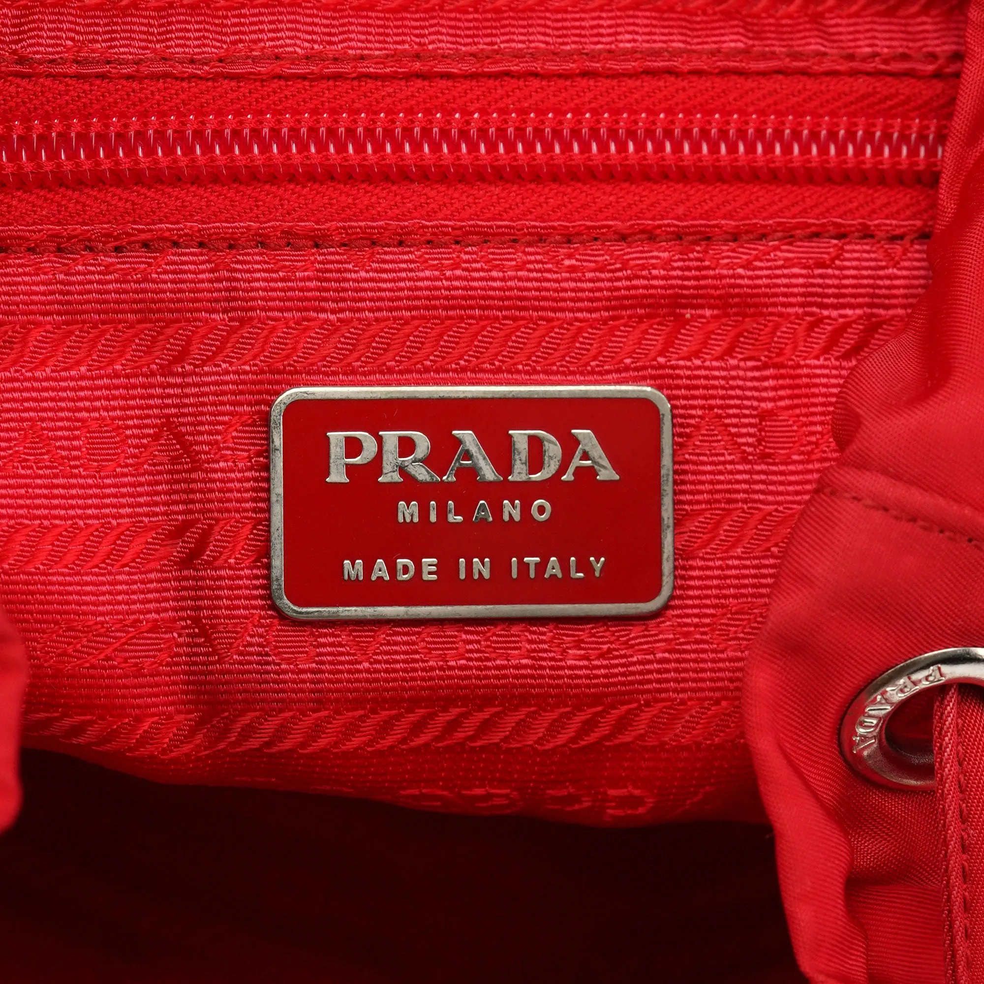 B5885 Red Tessuto Vela Backpack