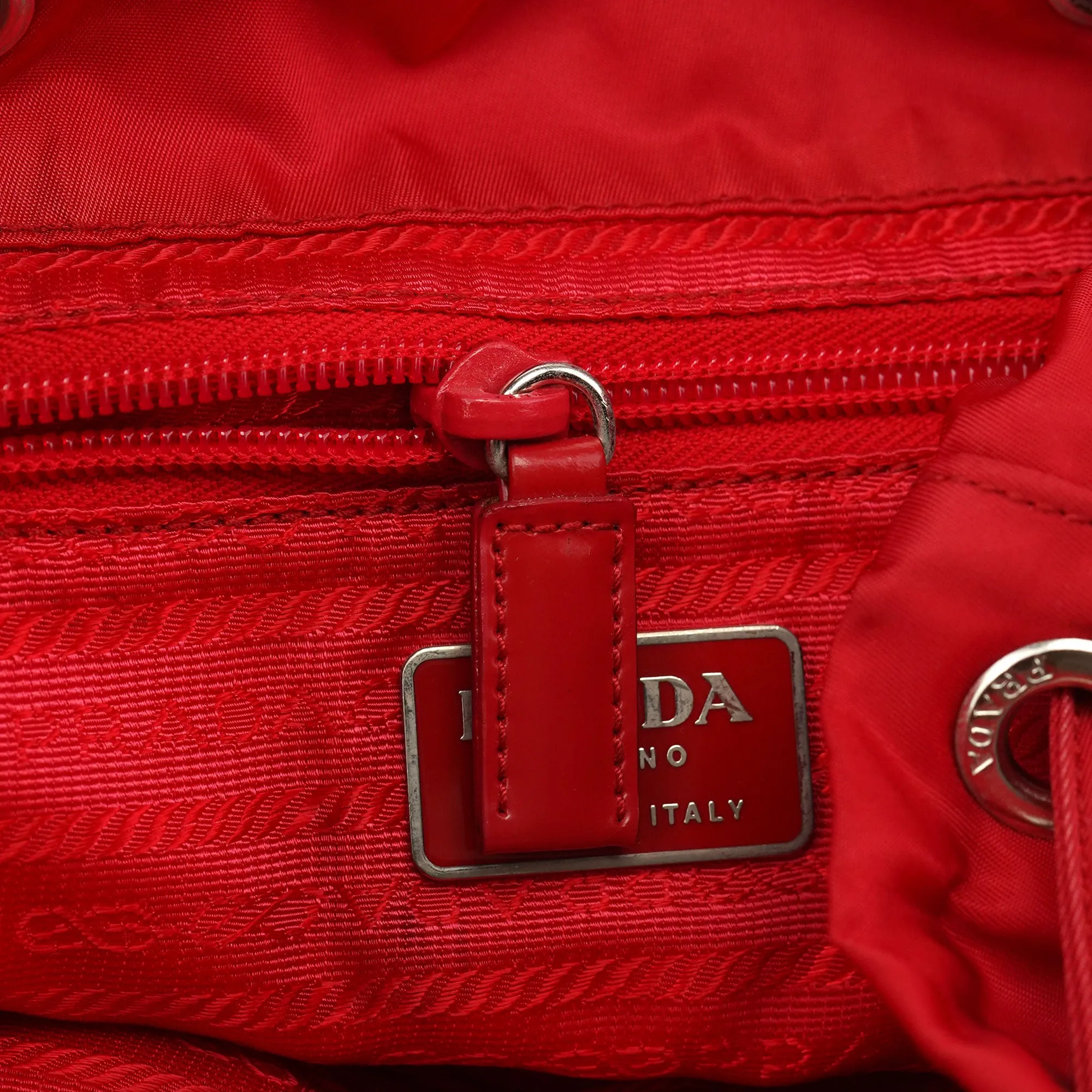 B5885 Red Tessuto Vela Backpack