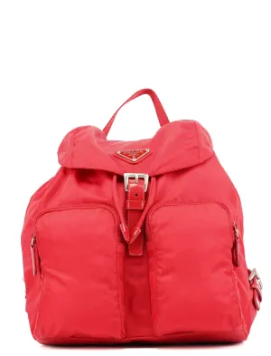 B5885 Red Tessuto Vela Backpack