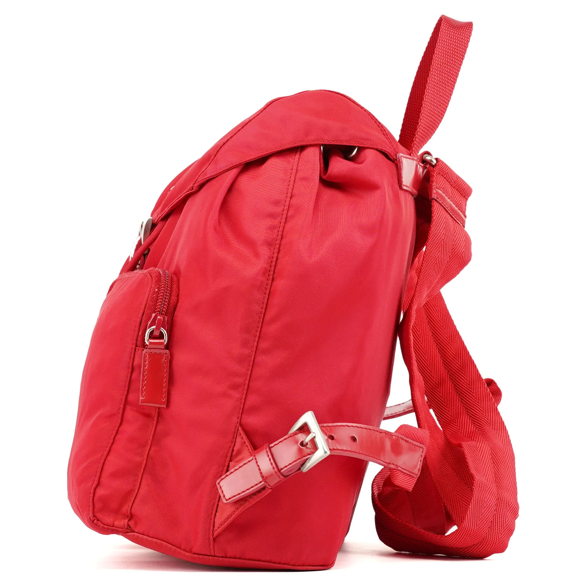 B5885 Red Tessuto Vela Backpack