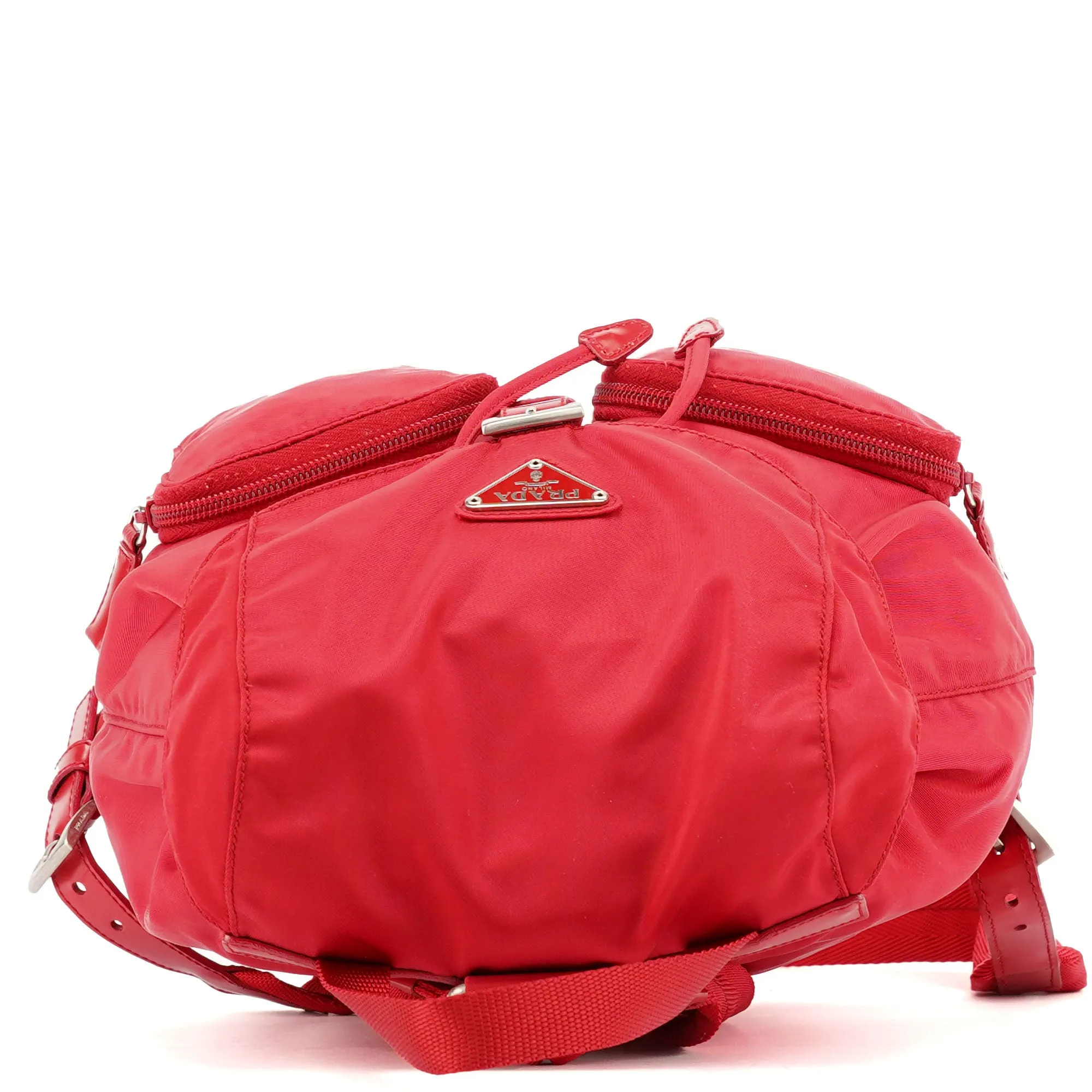 B5885 Red Tessuto Vela Backpack