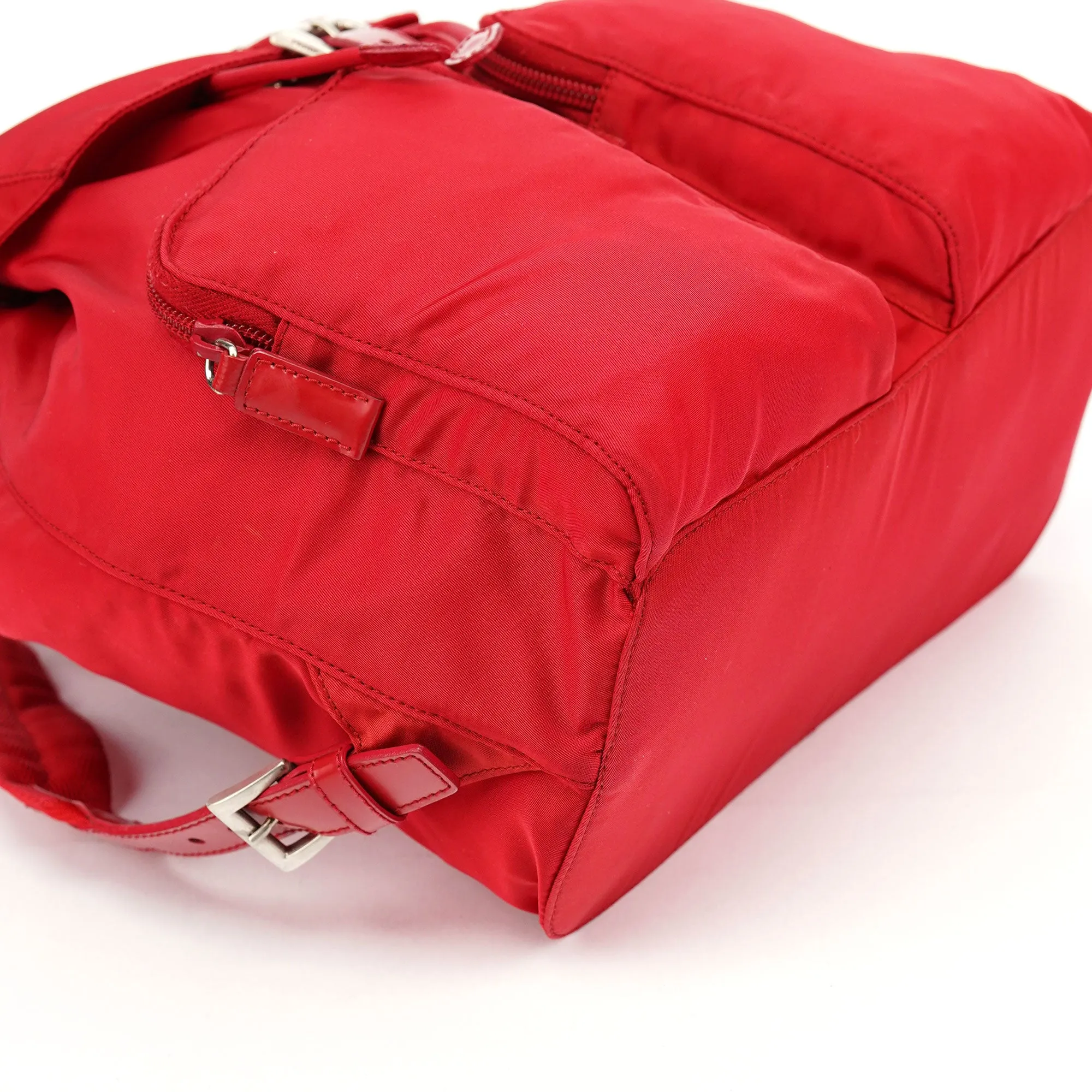 B5885 Red Tessuto Vela Backpack