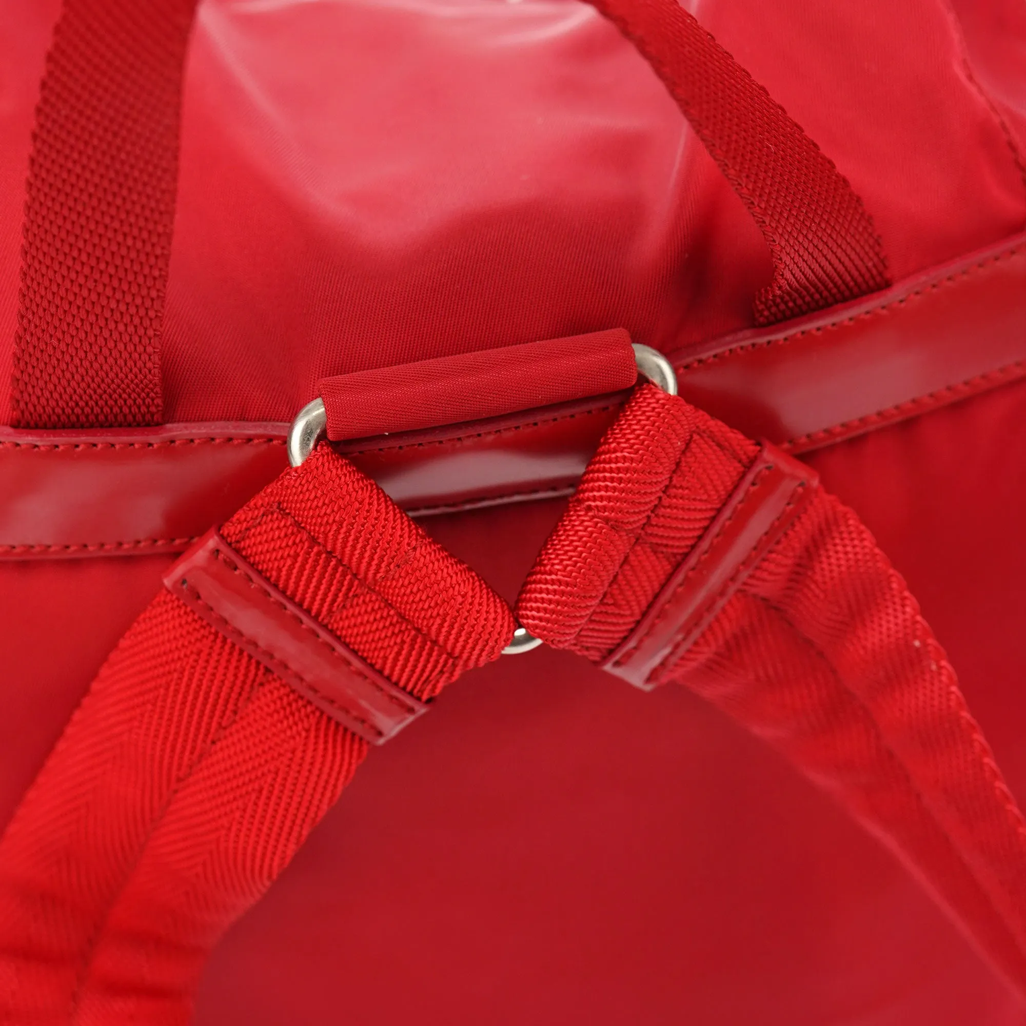 B5885 Red Tessuto Vela Backpack