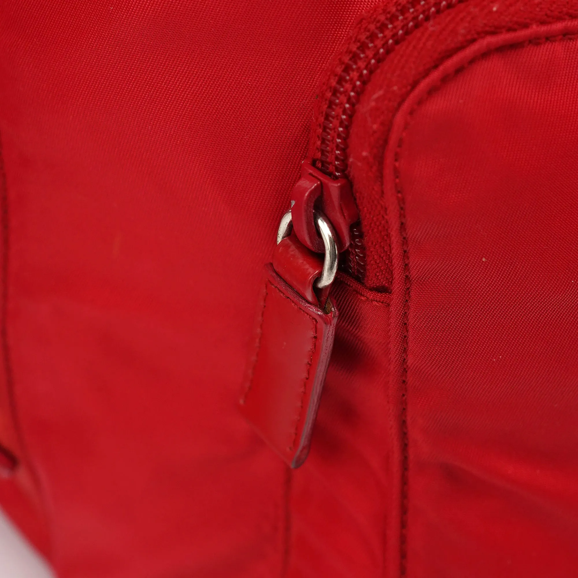 B5885 Red Tessuto Vela Backpack