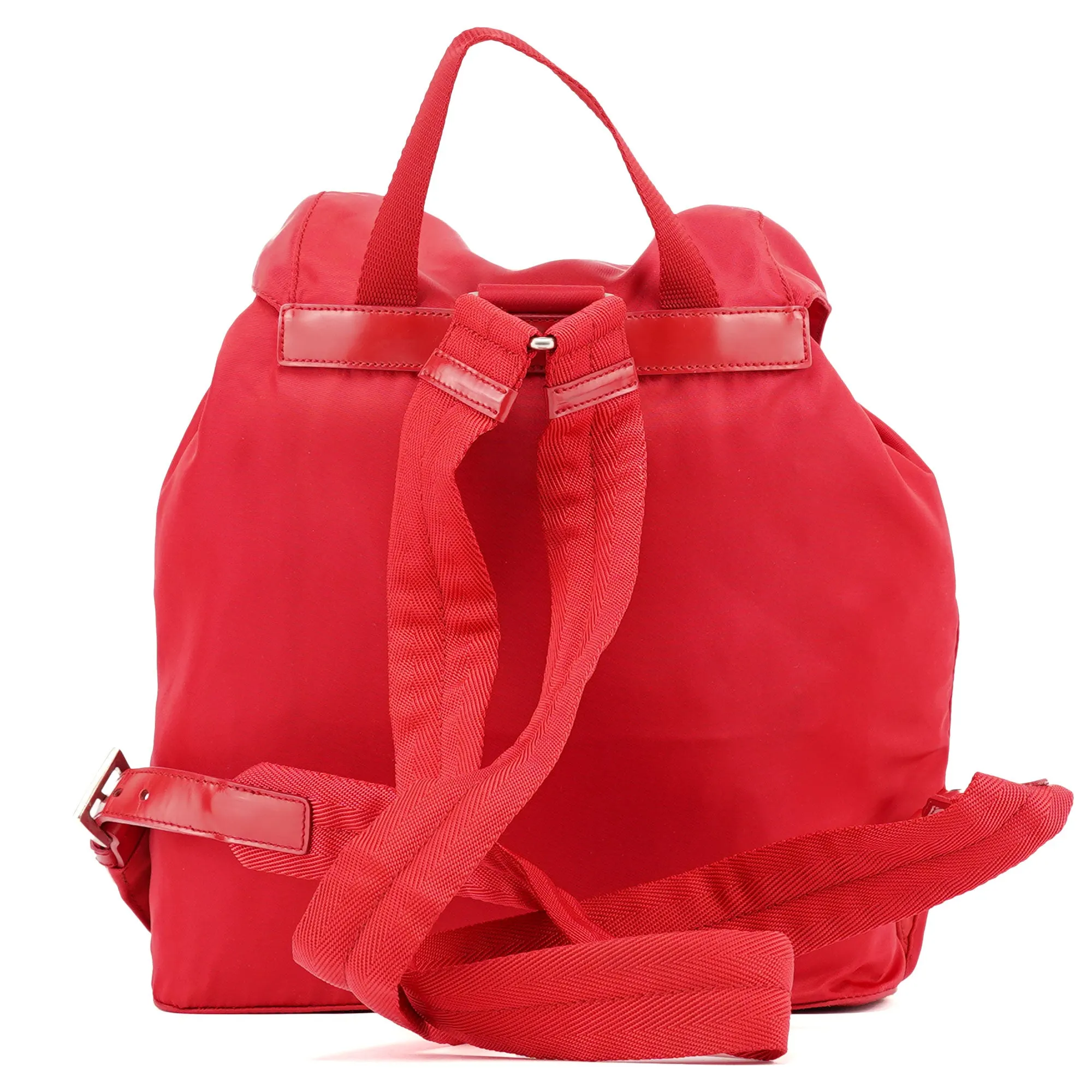 B5885 Red Tessuto Vela Backpack