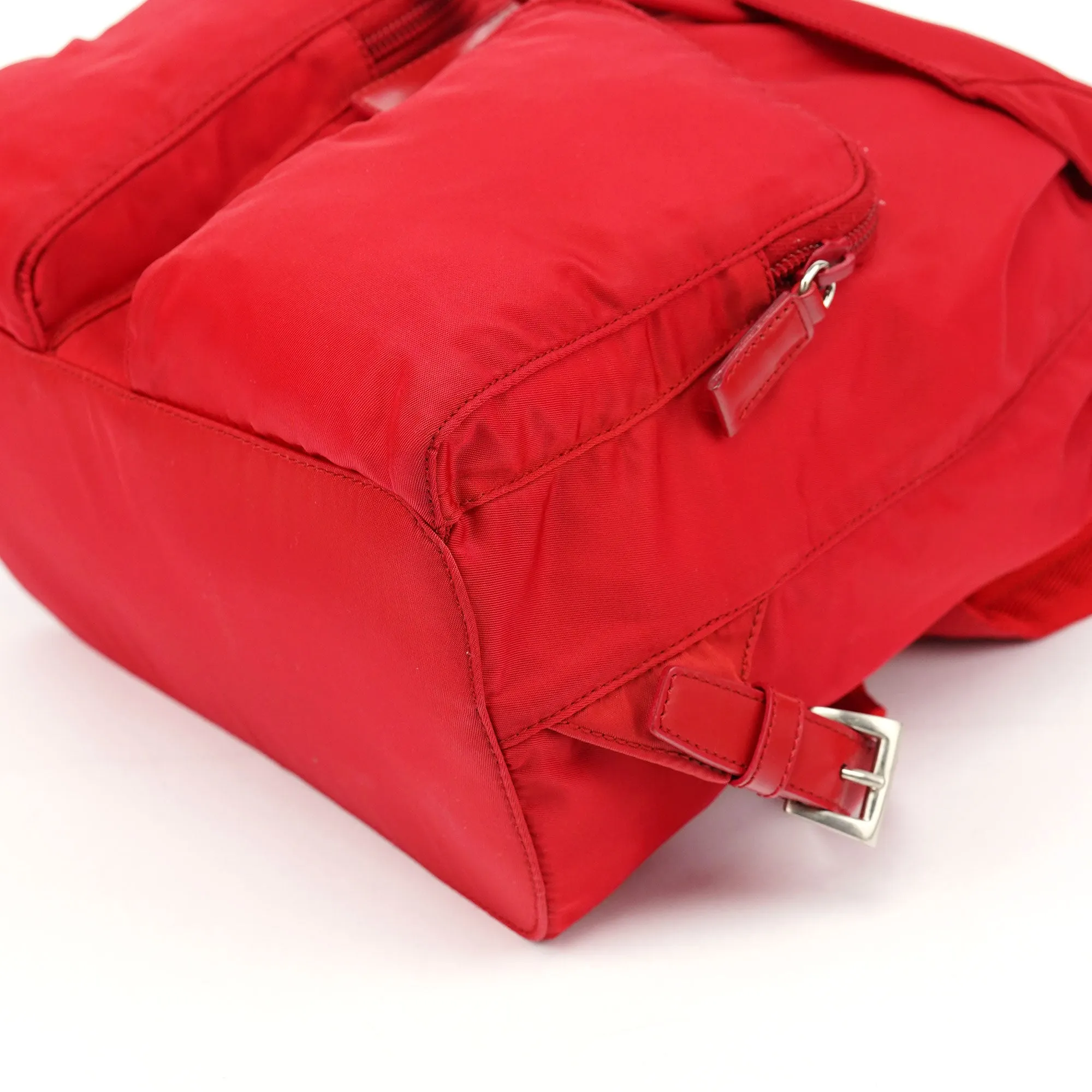 B5885 Red Tessuto Vela Backpack