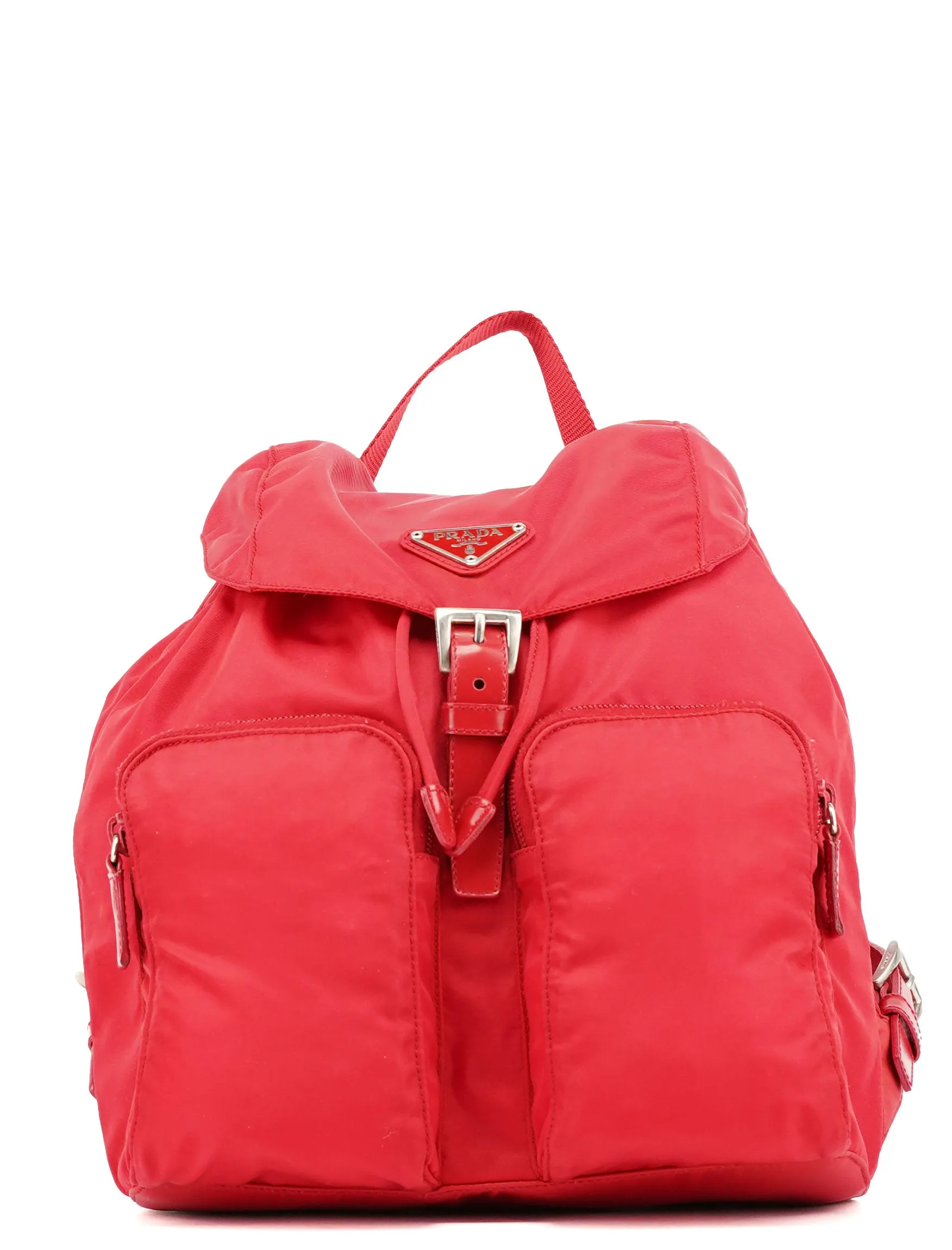 B5885 Red Tessuto Vela Backpack