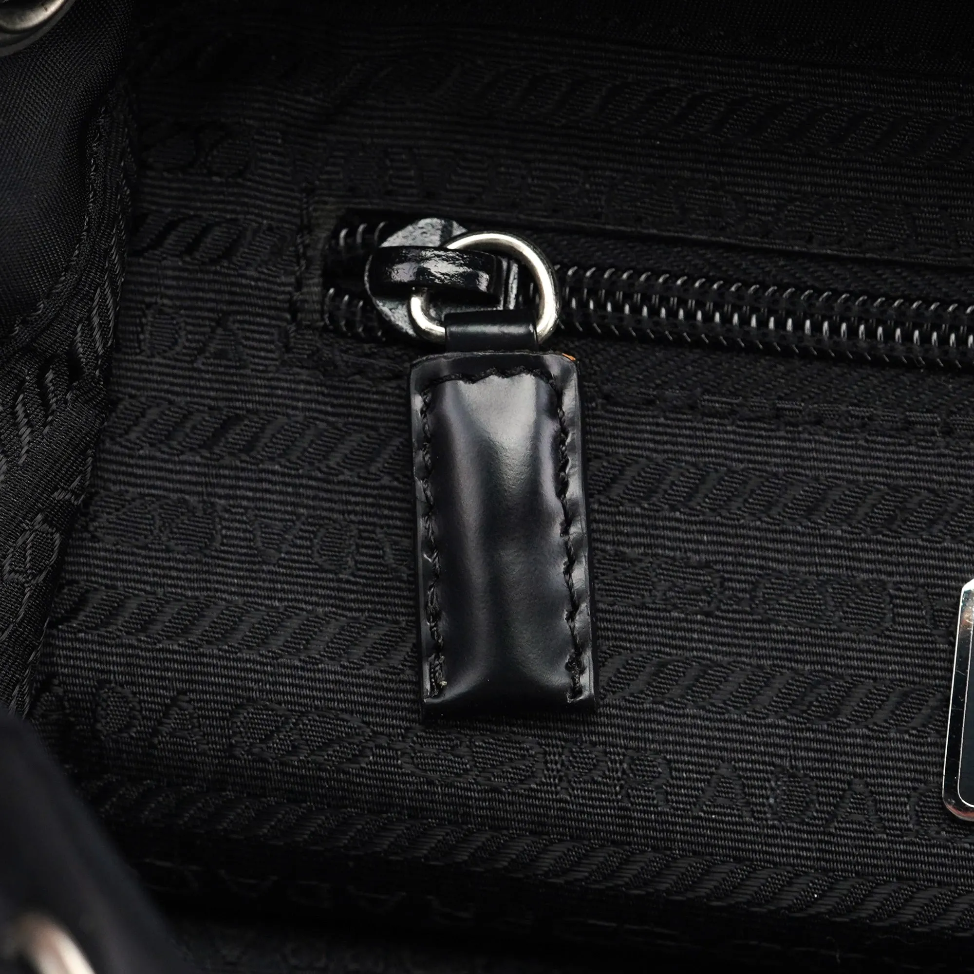 B6677 Black Nylon Backpack