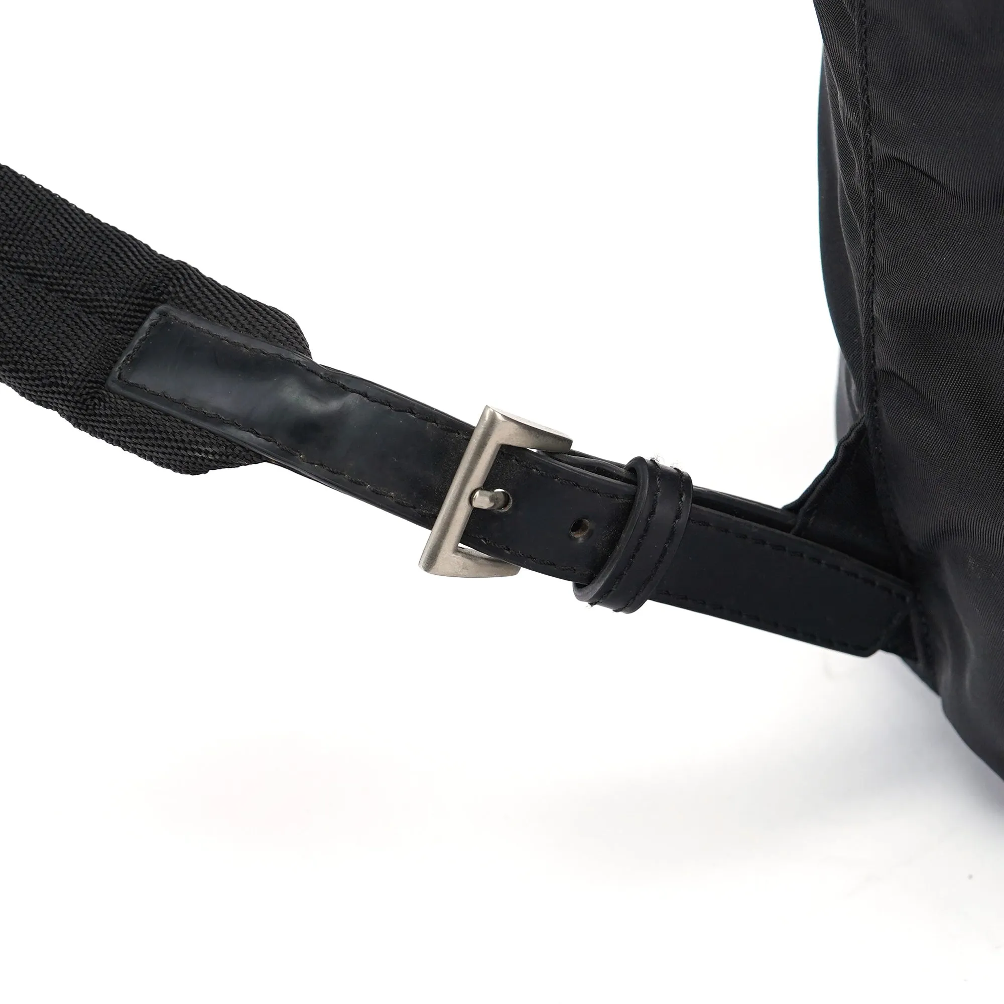 B6677 Black Nylon Backpack