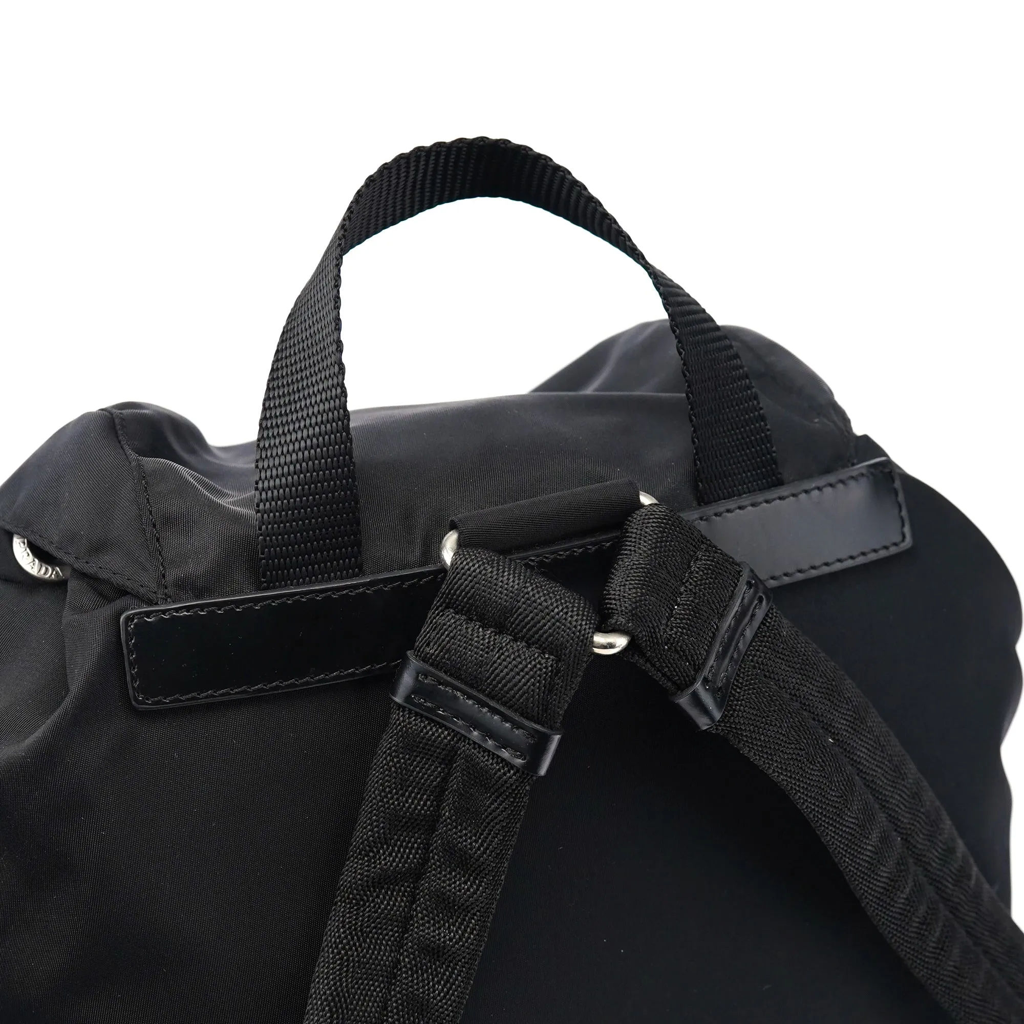 B6677 Black Nylon Backpack