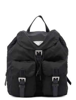 B6677 Black Nylon Backpack