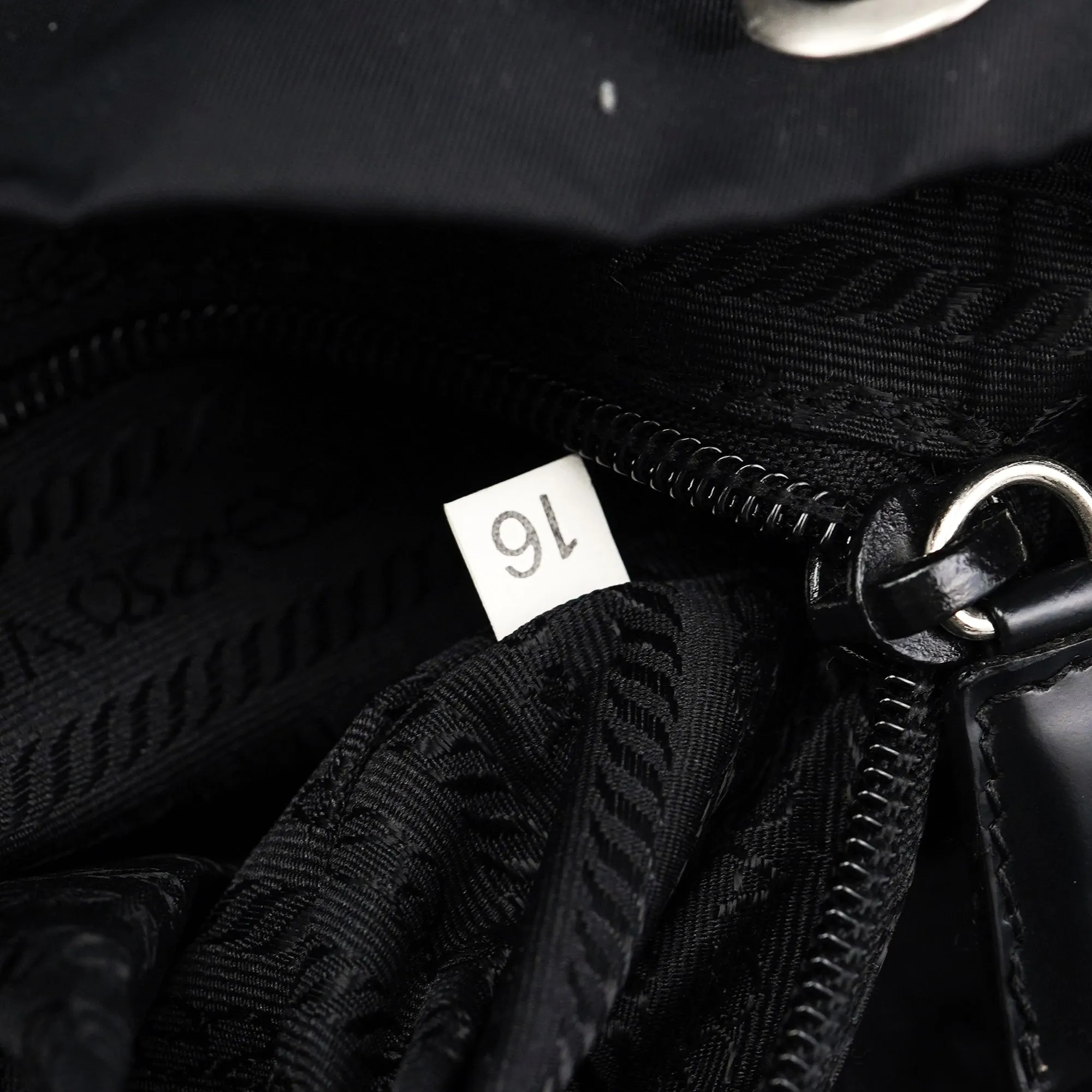 B6677 Black Nylon Backpack