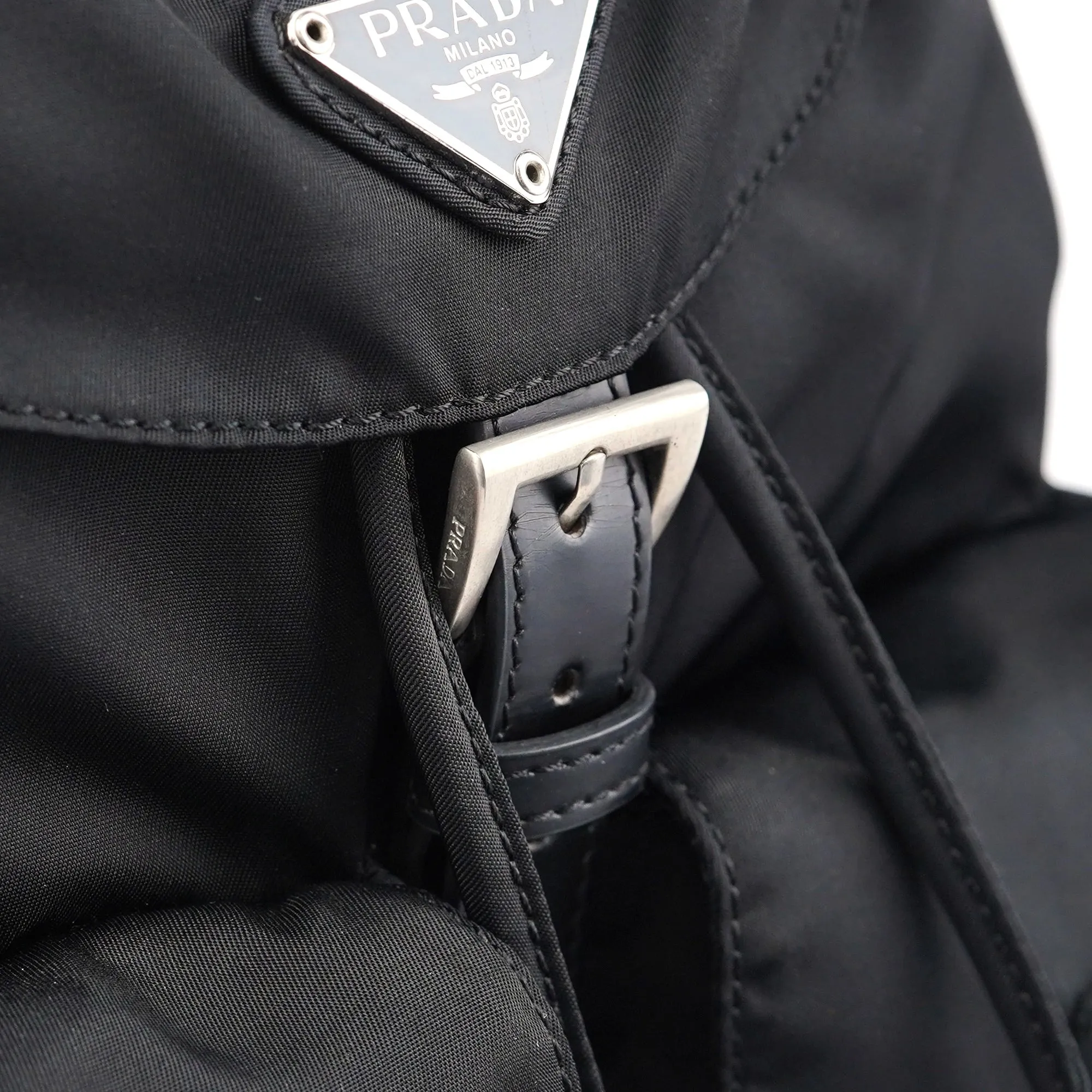B6677 Black Nylon Backpack