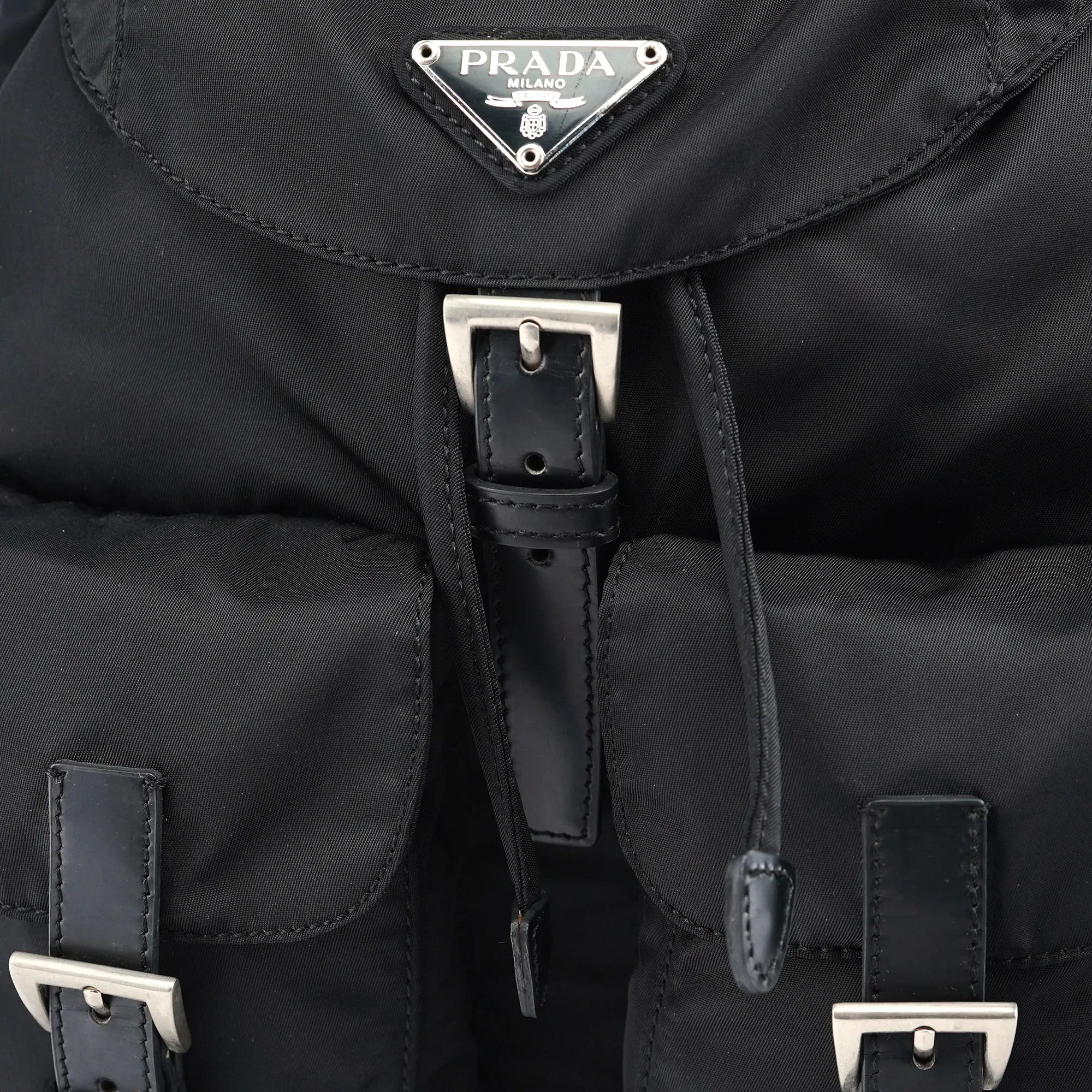 B6677 Black Nylon Backpack