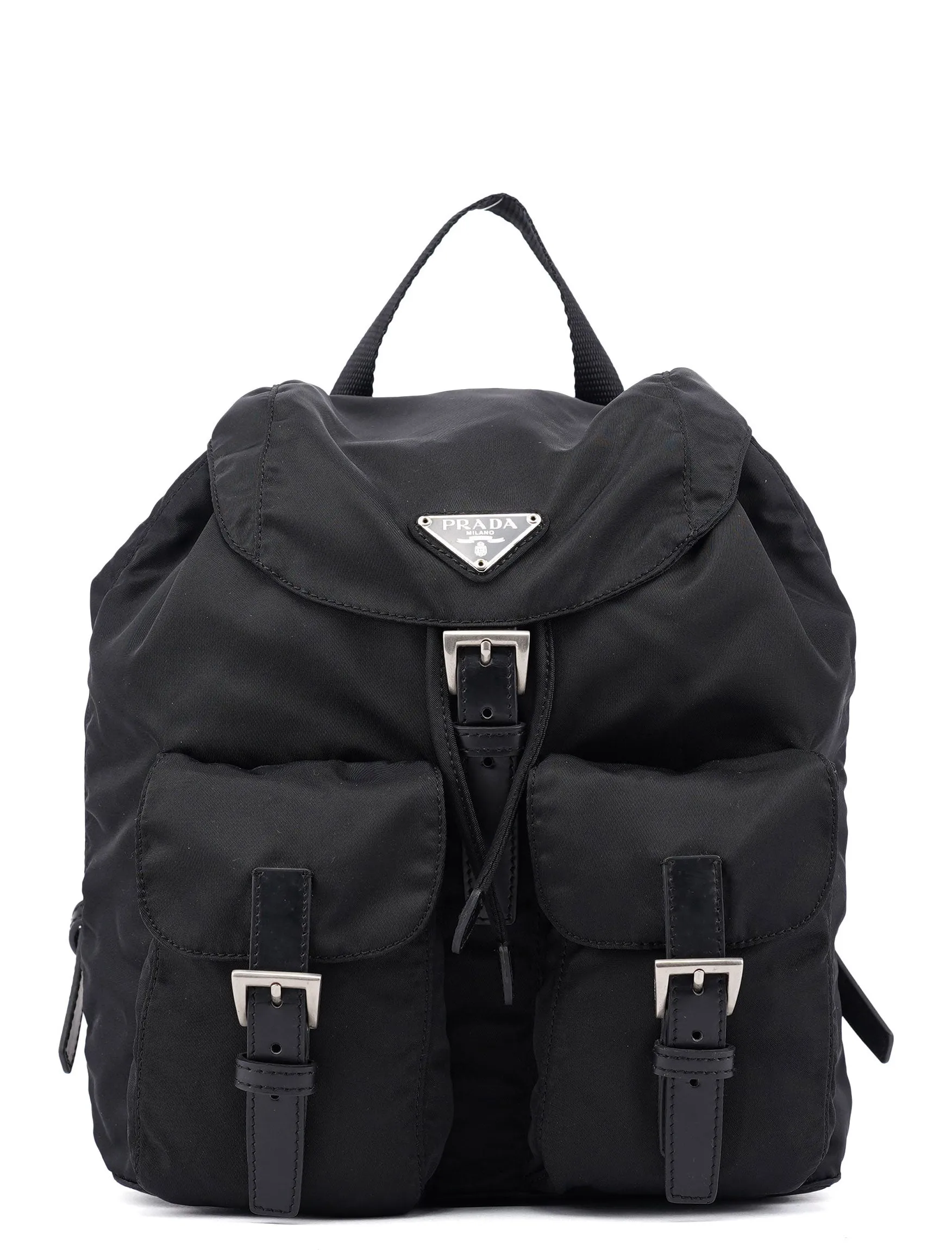 B6677 Black Nylon Backpack