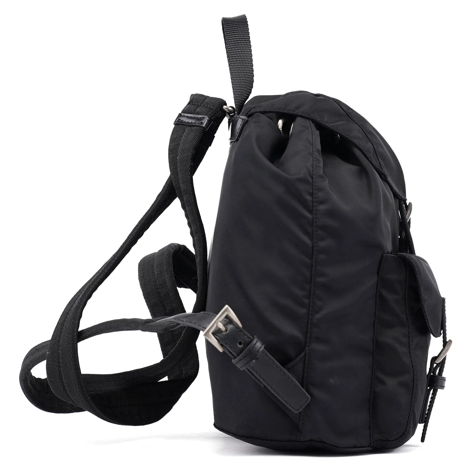 B6677 Black Nylon Backpack