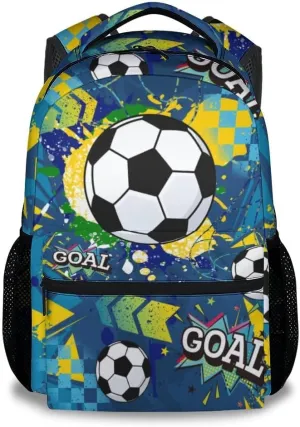Backpack for Boys - 17 Inch Soccer Bookbag for Soccer Lovers - Lightweight Kids' Backpacks for Elementary Middle School