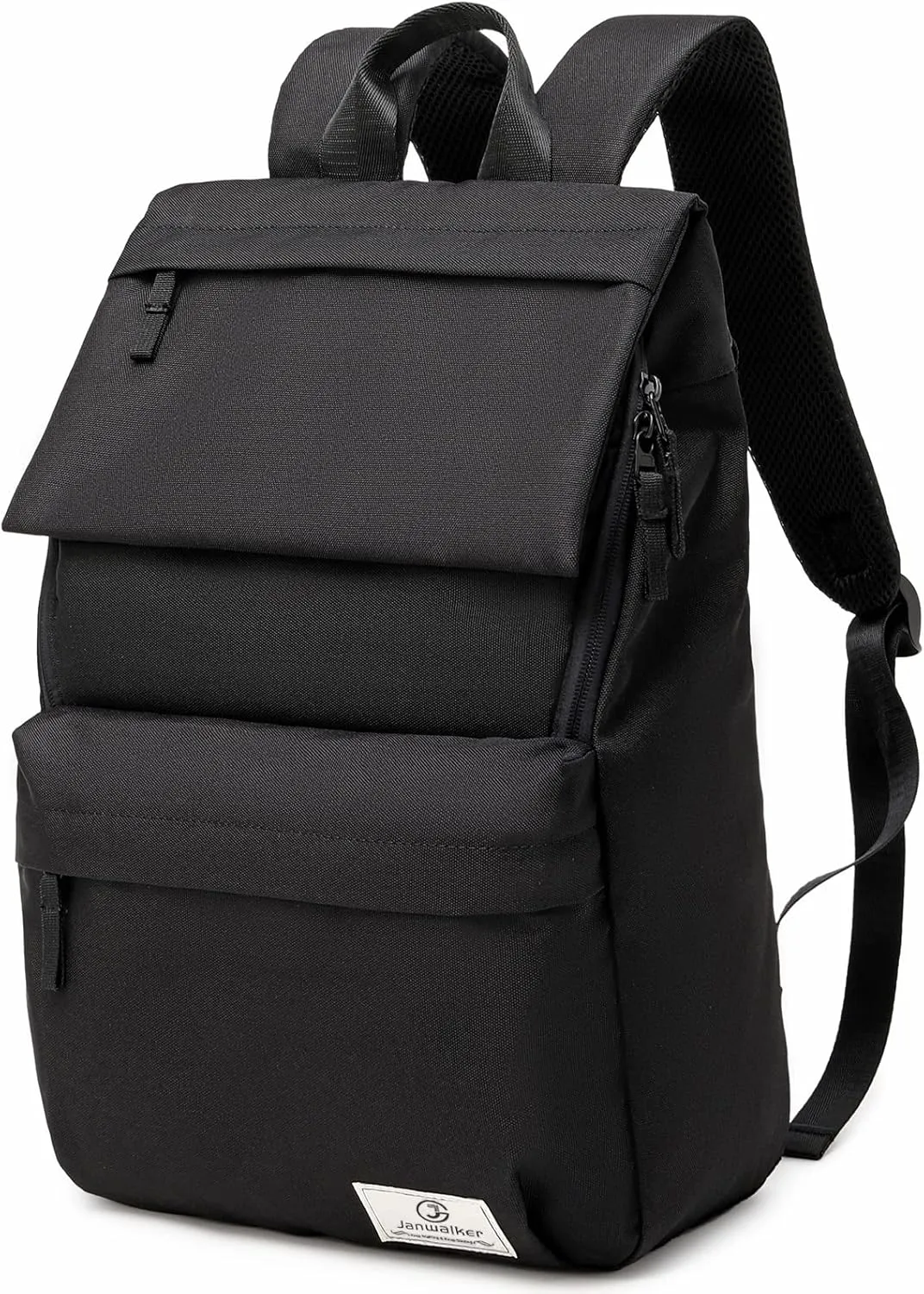 Backpack for Men and Women Slim Travel Laptop Backpacks with Laptop Compartment/Luggage Strap, Water Resistant Work Computer Back Pack 15.6 Inch & Anti-Theft Casual Daypacks, Black