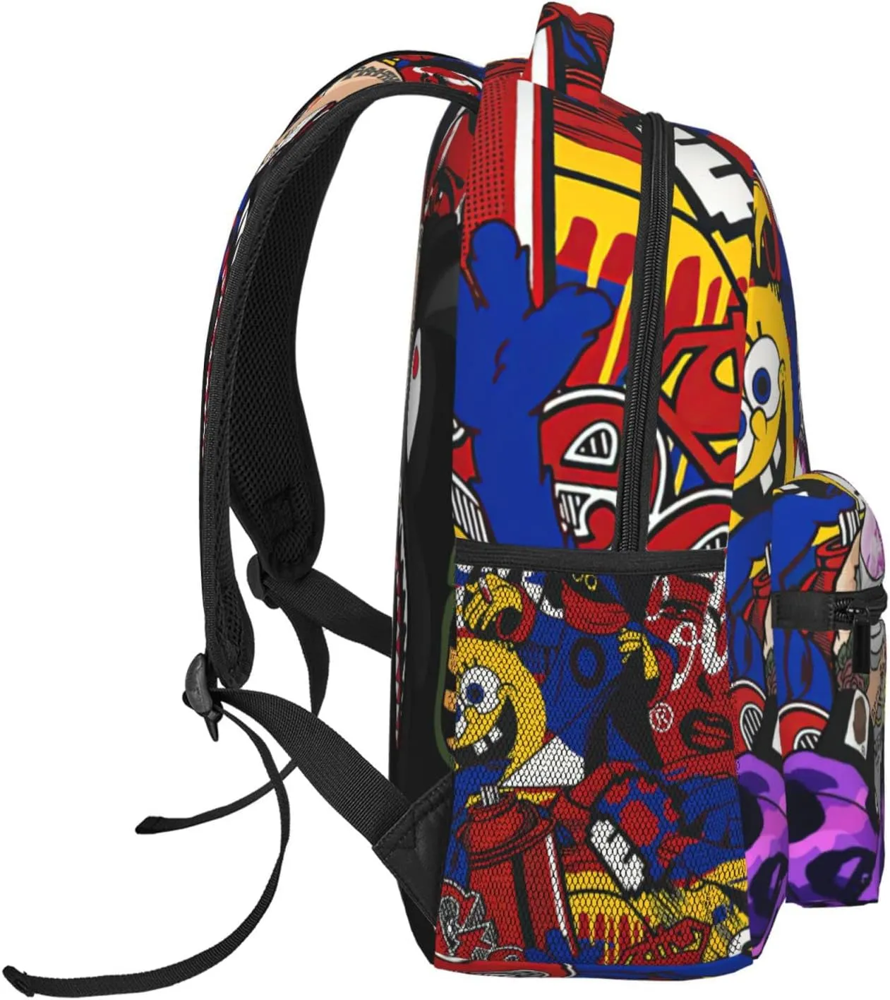 Backpack Shark Teeth Camo Backpacks Travel Laptop Daypack Big Capacity Bookbag Fashion Durable Back Pack for School Boy Girl Men and Women-SuperGraffiti