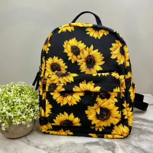 Backpack Sunflower Mini Modern design Black On - Durable materials