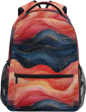 Backpacks for Men Women Fashion Travel Laptop Backpack with Chest Strap for Travel Trip Black Royal Blue Red