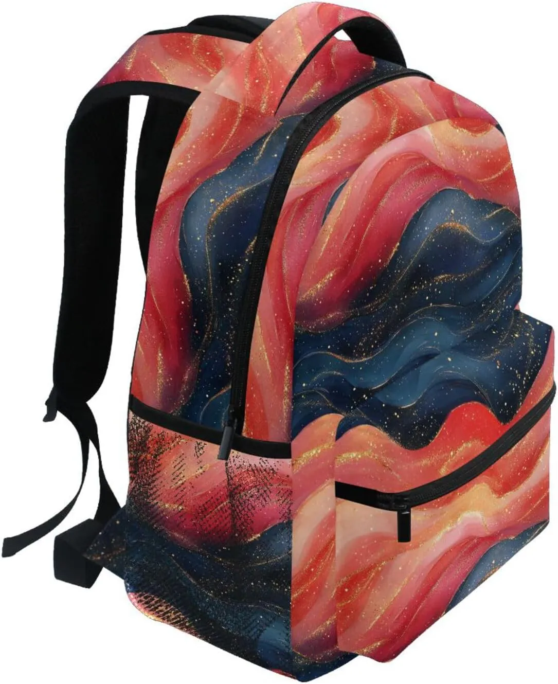 Backpacks for Men Women Fashion Travel Laptop Backpack with Chest Strap for Travel Trip Black Royal Blue Red