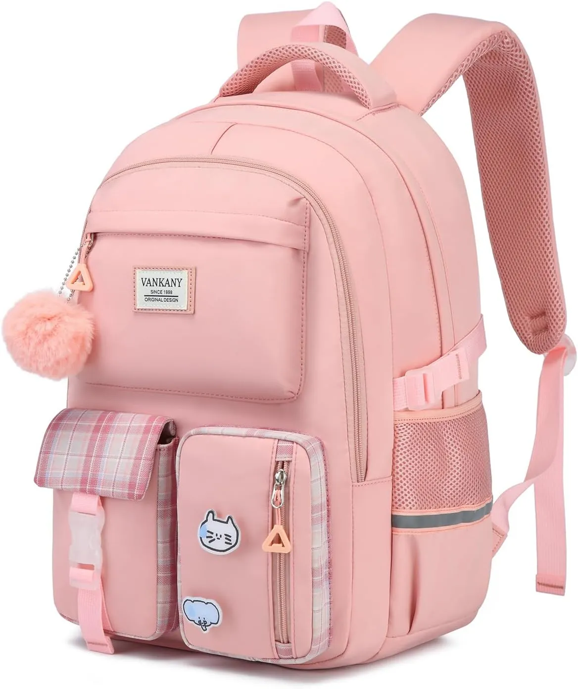Backpacks for Teen Girls - Laptop Backpacks 15.6 Inch Cute Bookbag for Middle High School College Women Casual Daypack Mochilas Escolar Niña, Pink