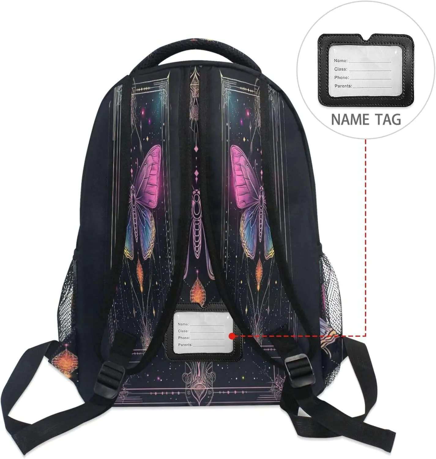 Backpacks for Teens Boys Girls Fashion Personal Backpack with Chest Strap Gift Men & Women Butterfly