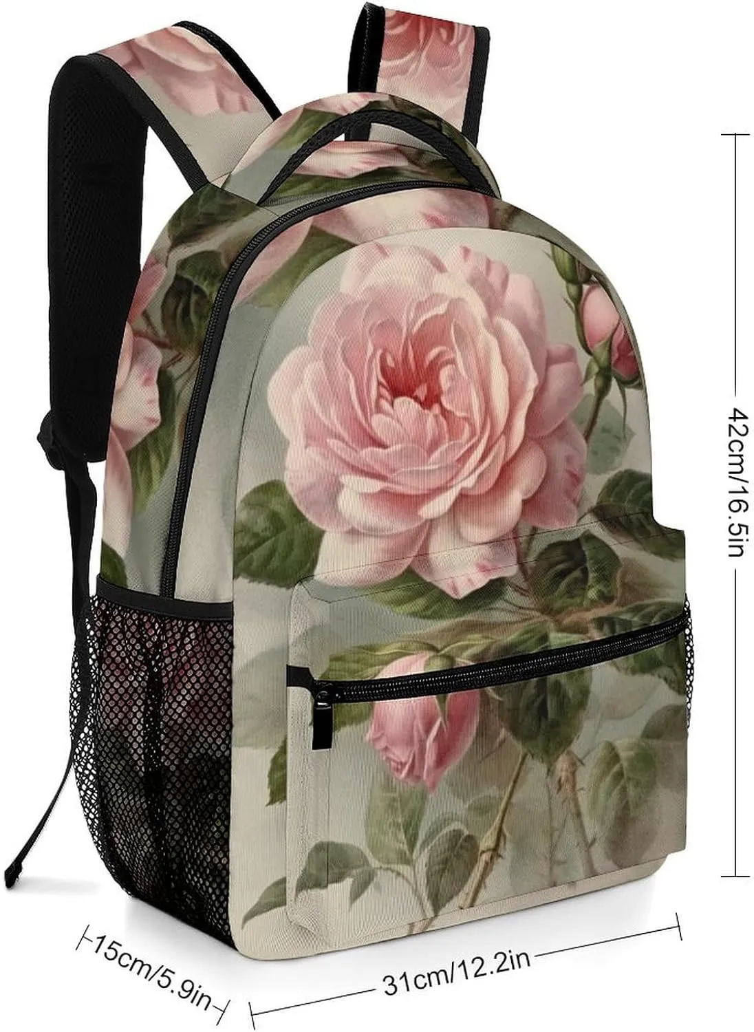 Backpacks Vintage Rose Travel Bag Laptop Backpack Casual Daypack for Weekender Business Hiking
