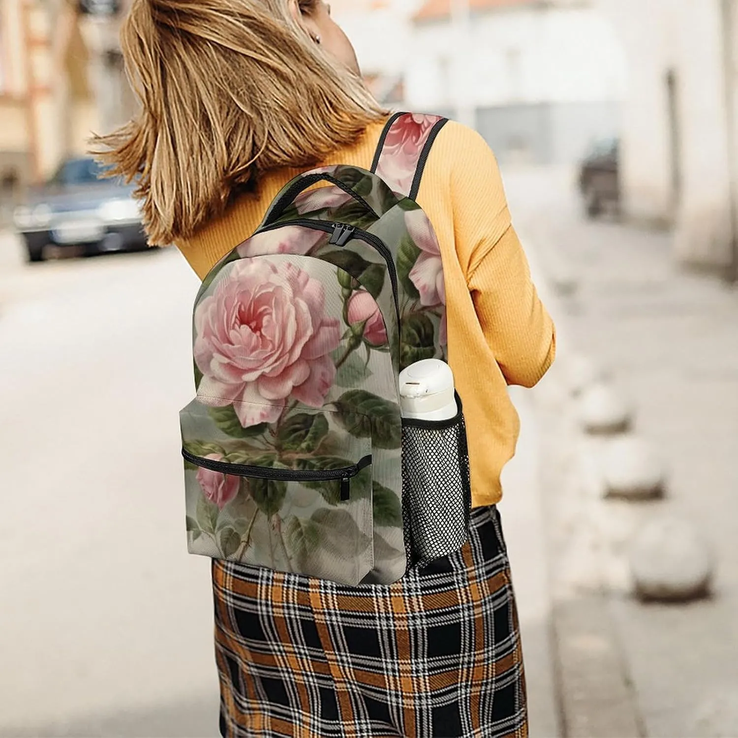 Backpacks Vintage Rose Travel Bag Laptop Backpack Casual Daypack for Weekender Business Hiking
