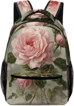 Backpacks Vintage Rose Travel Bag Laptop Backpack Casual Daypack for Weekender Business Hiking