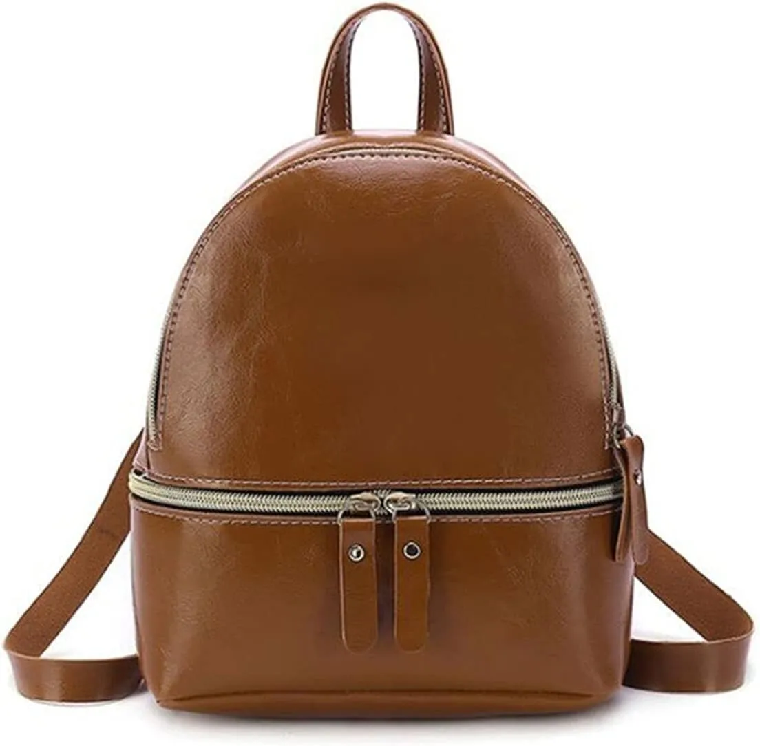 Backpacks Women Backpack Mini Soft Multi Function Small Backpack Female Ladies Shoulder Bag (Color : Brown)