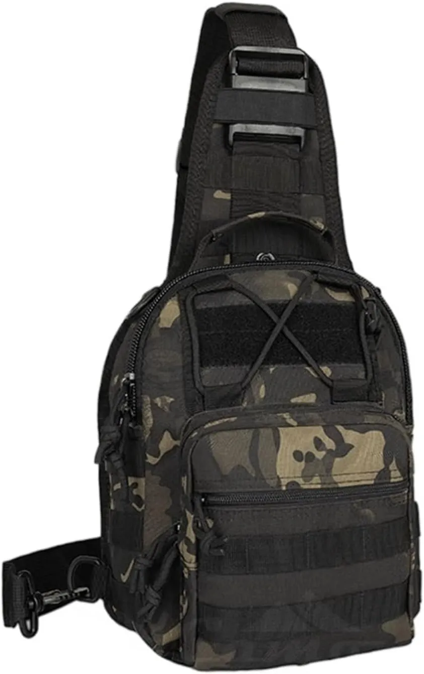 Bag Backpack Sport Bag Pack Sling Shoulder Backpack Every Day Carry(Black CP)