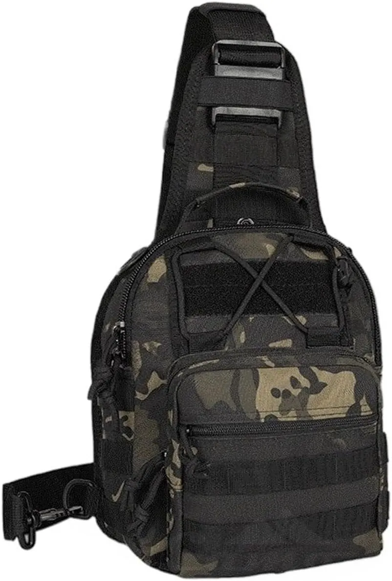 Bag Backpack Sport Bag Pack Sling Shoulder Backpack Every Day Carry(Black CP)