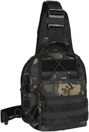 Bag Backpack Sport Bag Pack Sling Shoulder Backpack Every Day Carry(Black CP)