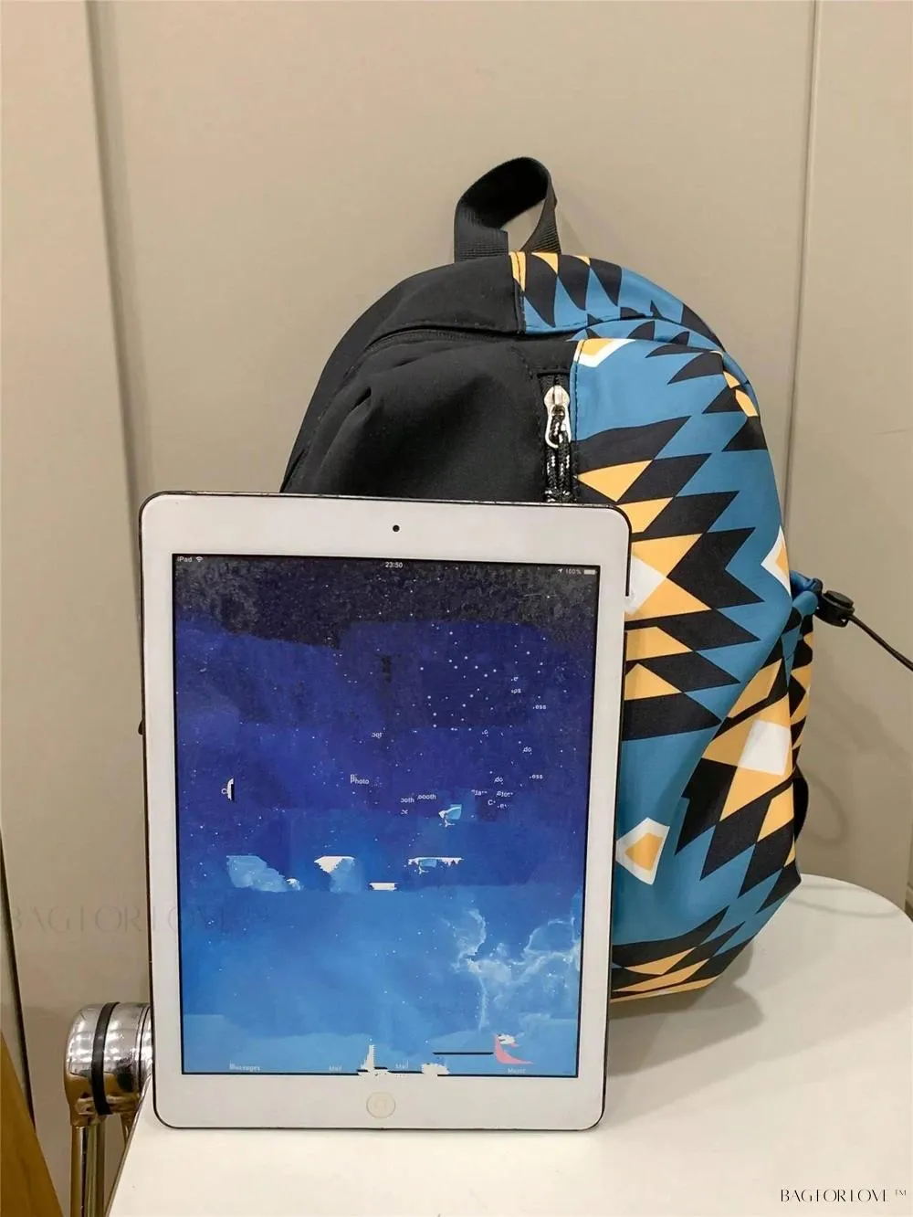 BagForLove - Colorblock Graphic Backpack for Holiday Cheer