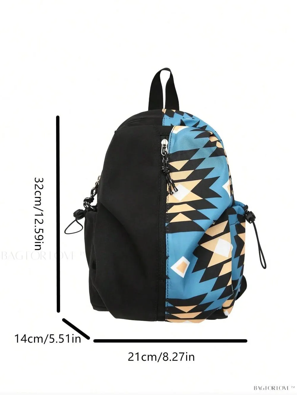 BagForLove - Colorblock Graphic Backpack for Holiday Cheer
