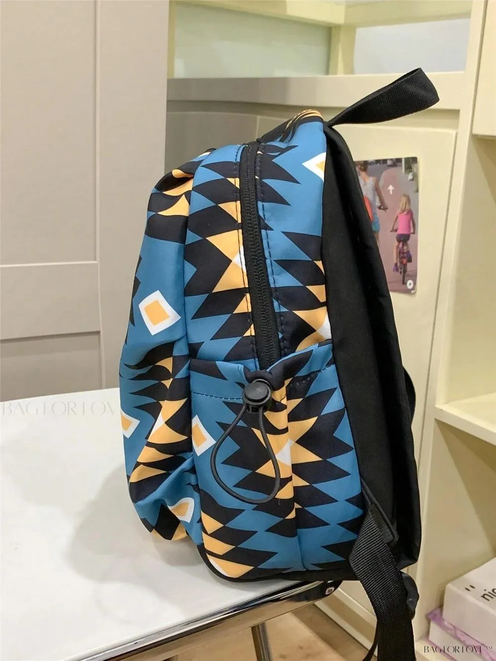 BagForLove - Colorblock Graphic Backpack for Holiday Cheer