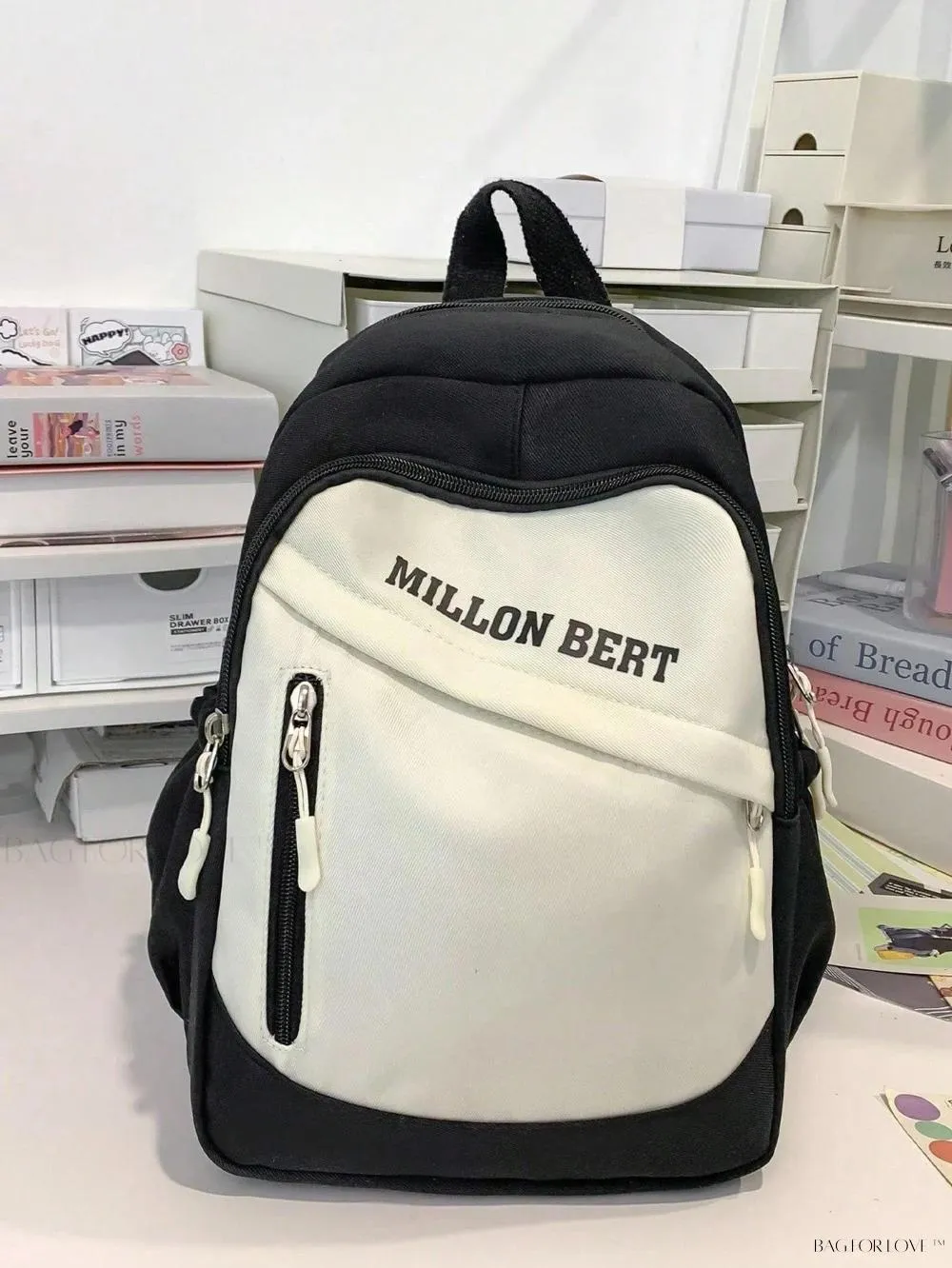 BagForLove - Colorblock Graphic Backpack for Holiday Cheer