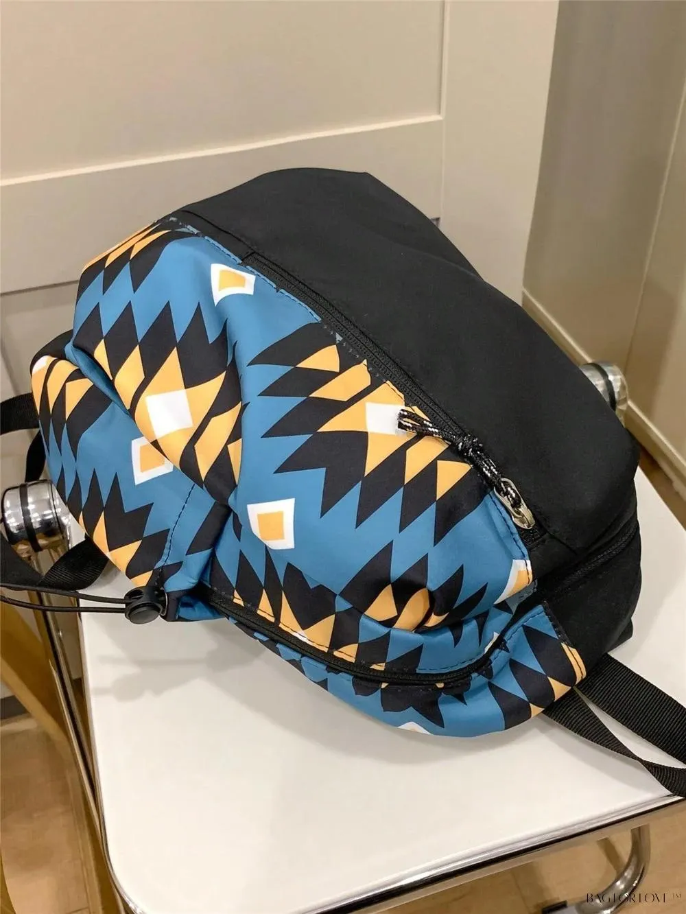 BagForLove - Colorblock Graphic Backpack for Holiday Cheer