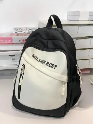 BagForLove - Colorblock Graphic Backpack for Holiday Cheer