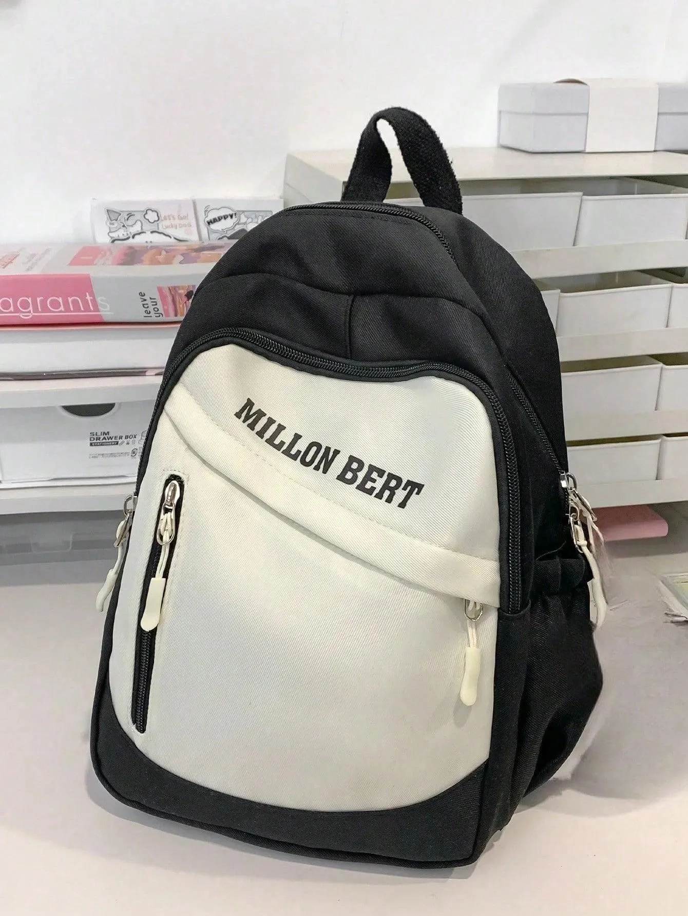 BagForLove - Colorblock Graphic Backpack for Holiday Cheer