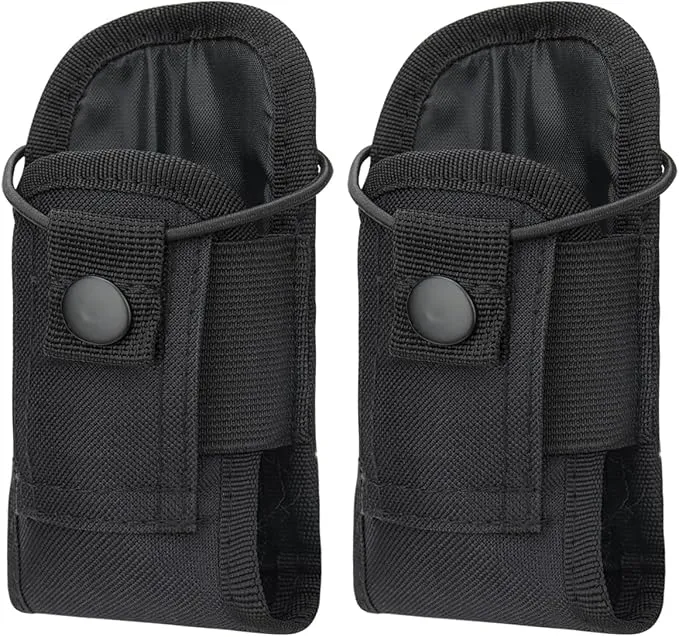 BAOFENG Tactical Pouch Walkie Talkie Bag Molle Radio Pouch Portable Radio Case Outdoor Hunting Nylon Case Holster Pouch Bag UV-5R UV-17 UV-21 Kenwood Two Way Radio(2Pack)