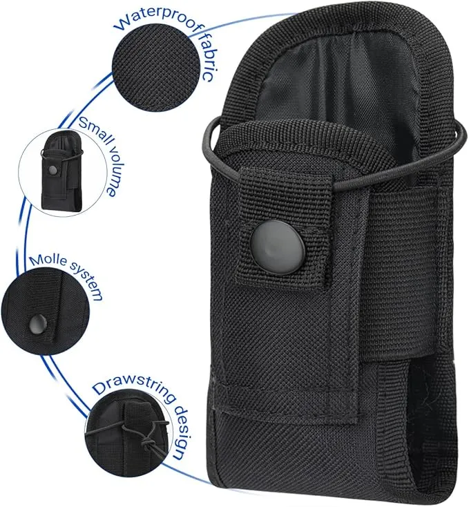 BAOFENG Tactical Pouch Walkie Talkie Bag Molle Radio Pouch Portable Radio Case Outdoor Hunting Nylon Case Holster Pouch Bag UV-5R UV-17 UV-21 Kenwood Two Way Radio(2Pack)
