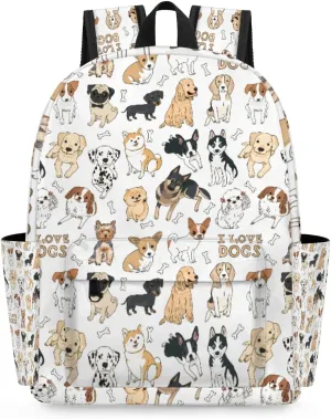 Bardic Cute Puppy Toddler Backpack for Boys Girls, Kids Backpacks for Preschool, Kindergarten, Elementary School with Padded Back, Lightweight School Bags Children Bookbags Casual Travel Back Pack