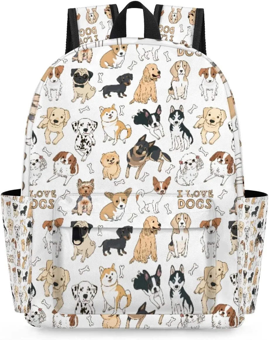 Bardic Cute Puppy Toddler Backpack for Boys Girls, Kids Backpacks for Preschool, Kindergarten, Elementary School with Padded Back, Lightweight School Bags Children Bookbags Casual Travel Back Pack
